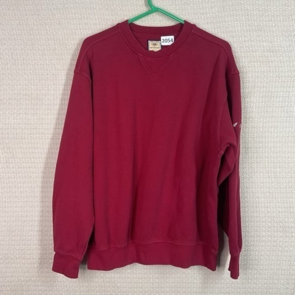 VTG Joey‎ Rodolfo 1879 Red Knit CrewNeck Sweater Men Large Hong Kong 100% Cotton